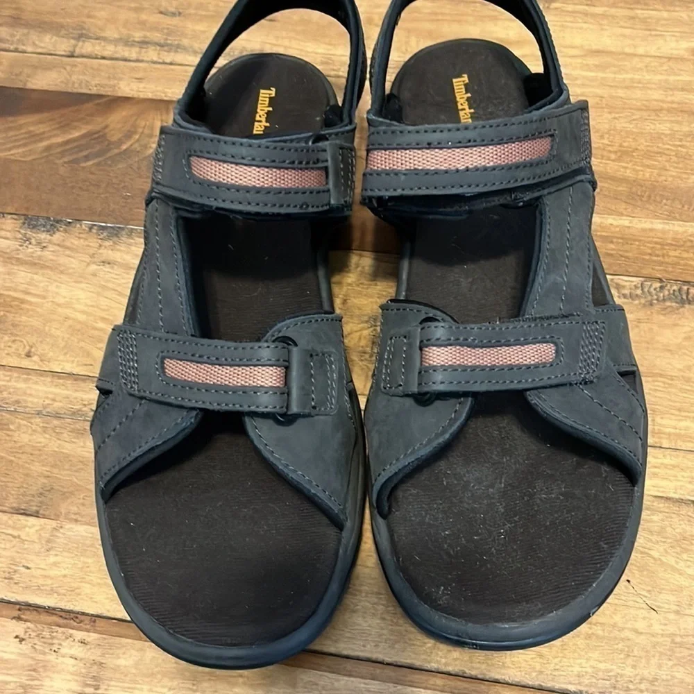 TIMBERLAND water sandals, size 12, Velcro straps, brown, in very good condition